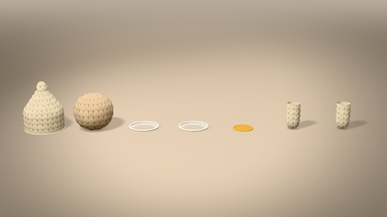 Little Angel Ornament in 3D: every piece