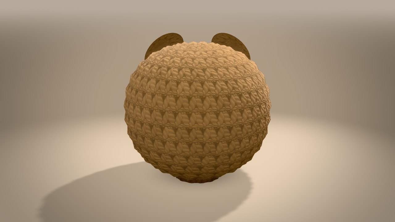Little Christmas Beaver in 3D: from the back