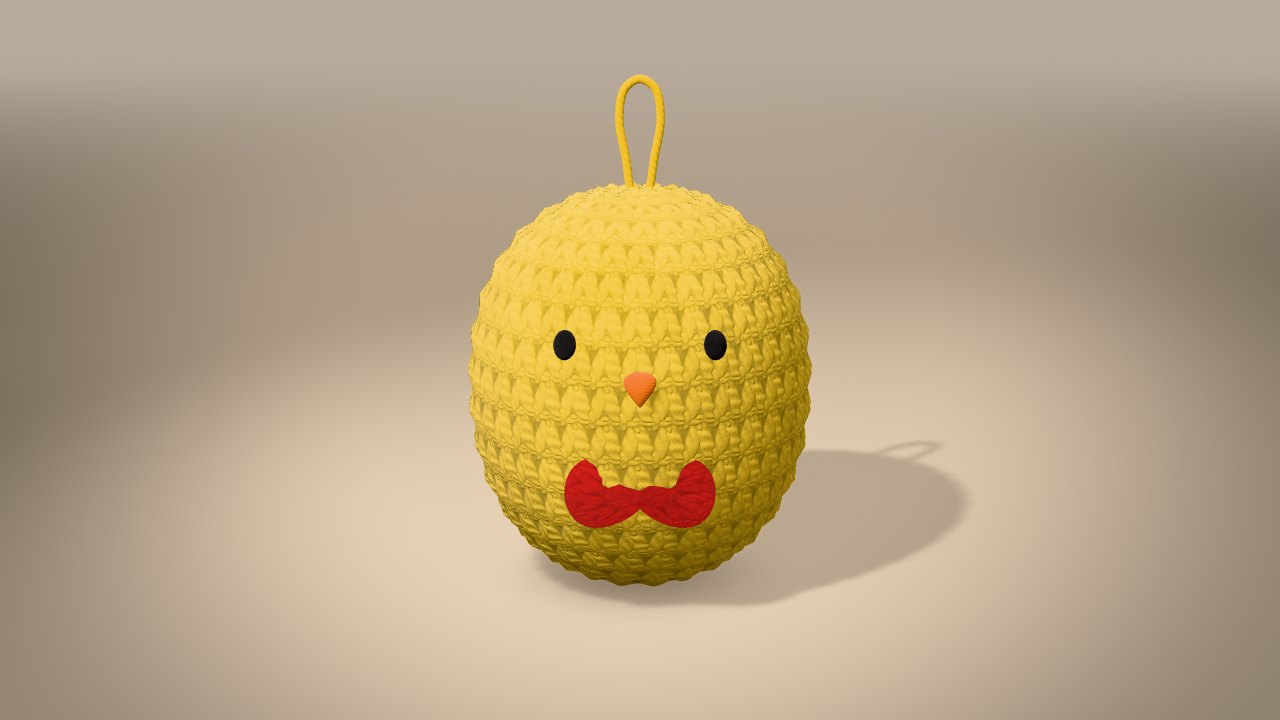 Little Christmas Chick in 3D: finished