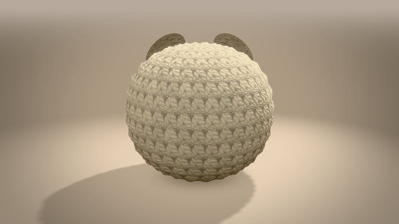 Little Christmas Cow in 3D: from the back