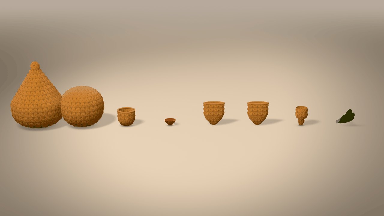 Little Christmas Fawn in 3D: every piece