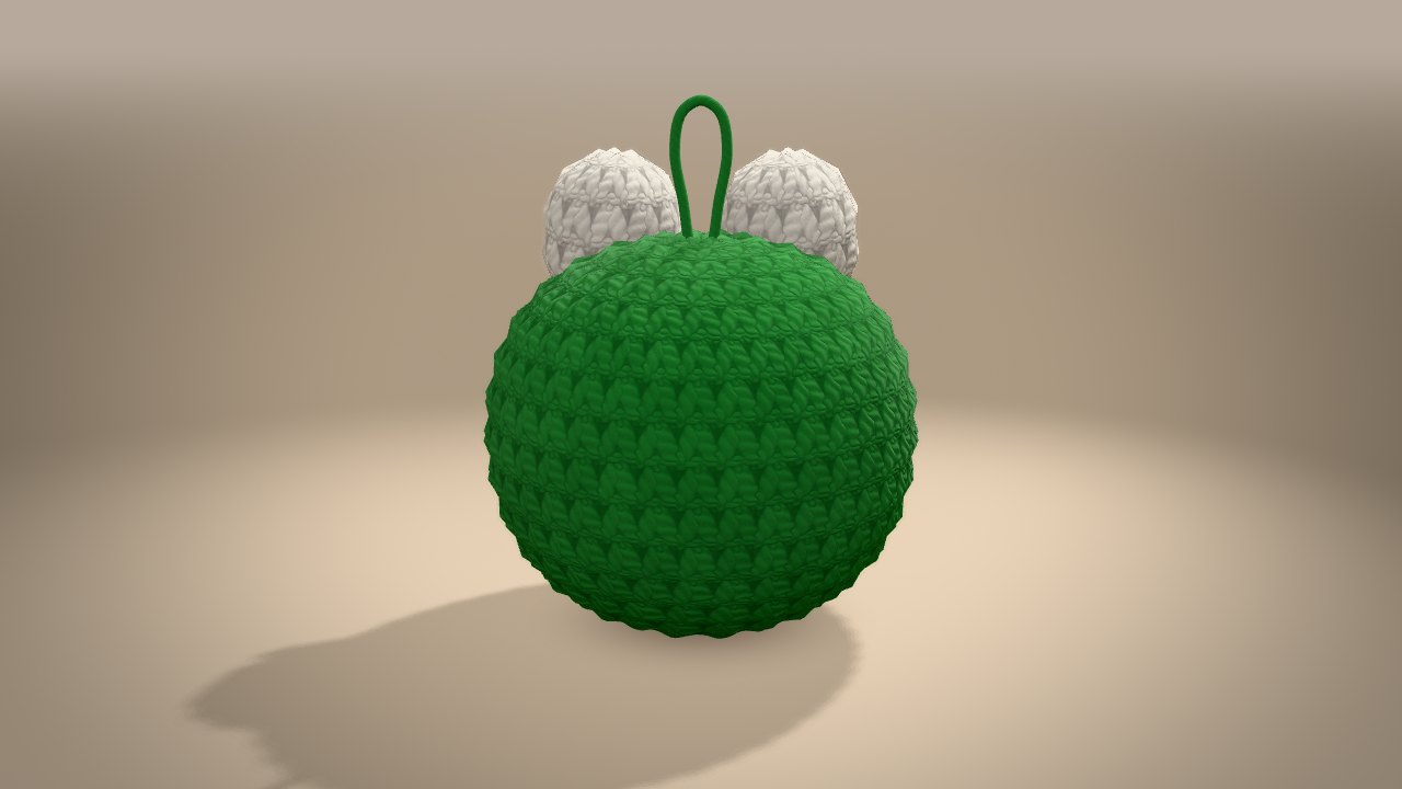 Little Christmas Frog in 3D: from the back