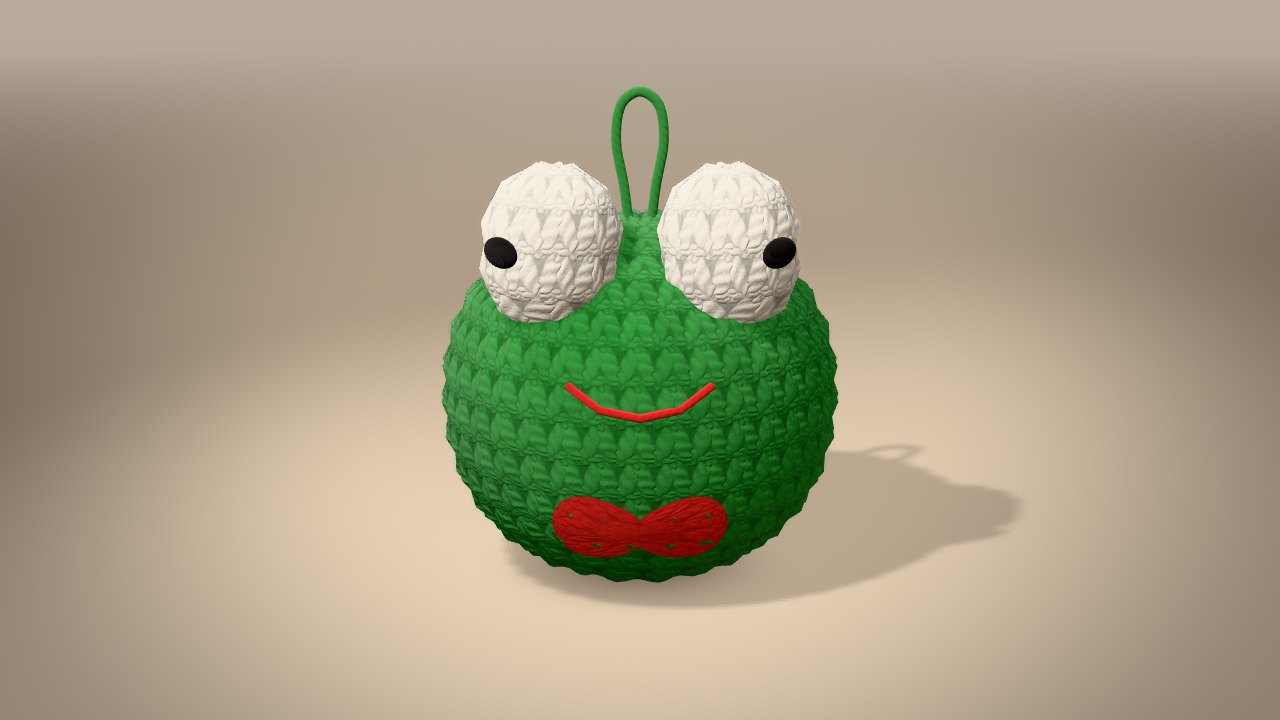 Little Christmas Frog in 3D: finished
