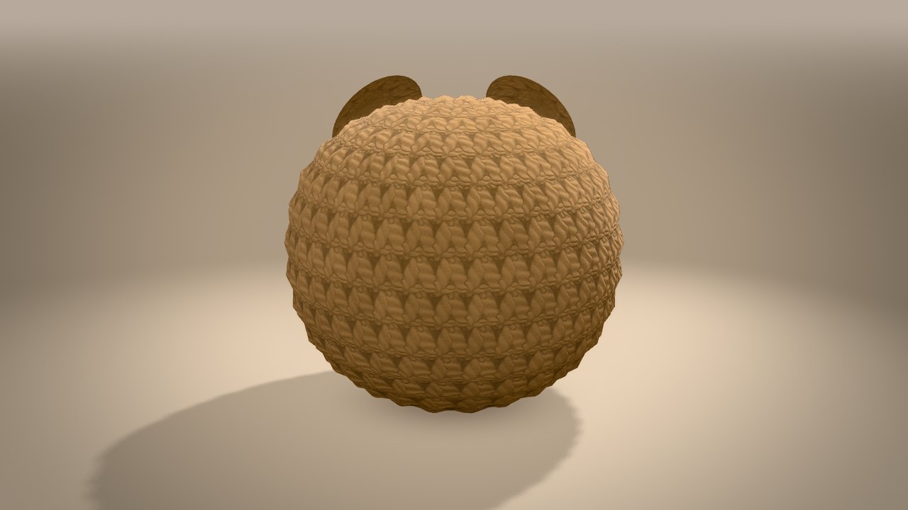 Little Christmas Hamster in 3D: from the back