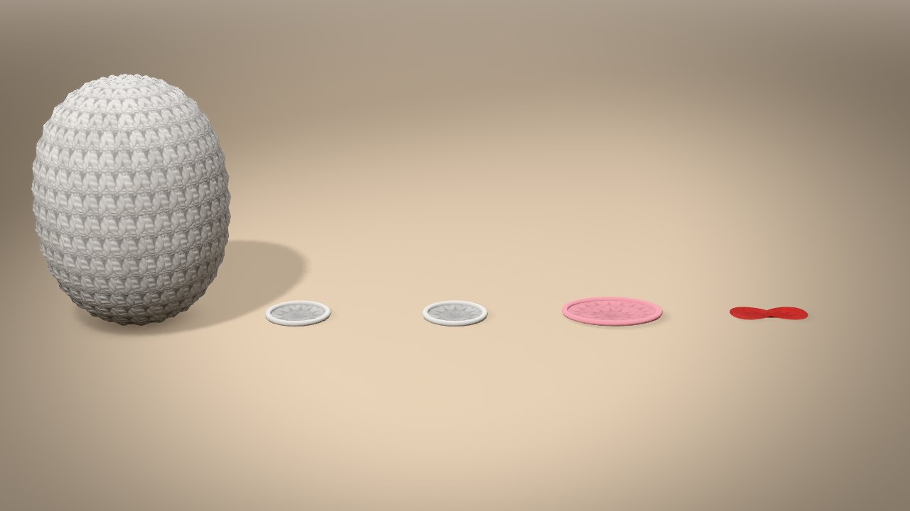 Little Christmas Hippo in 3D: every piece