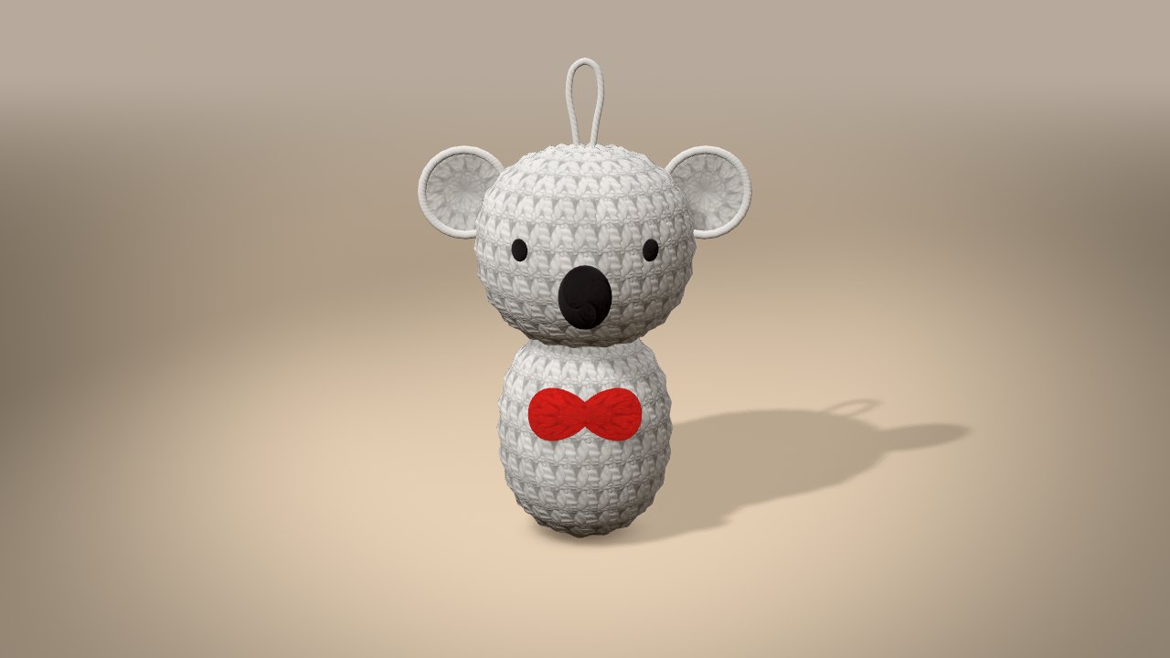 Little Christmas Koala in 3D: finished