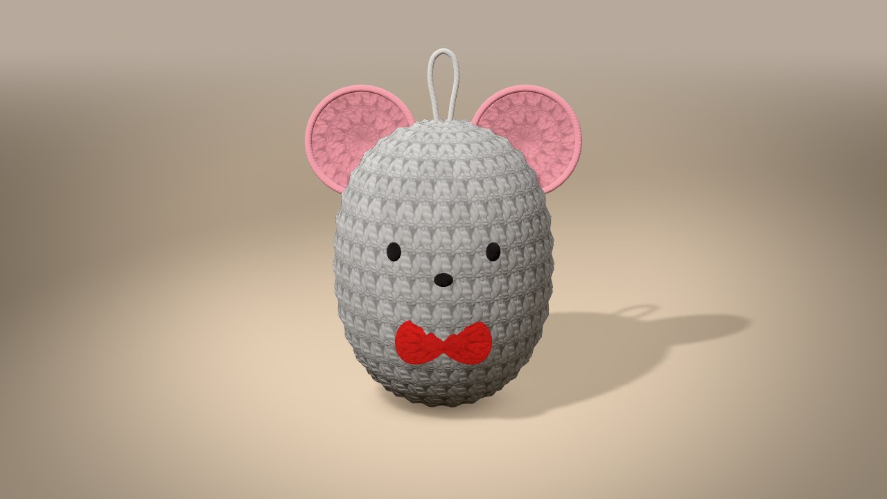 Little Christmas Mouse in 3D: finished
