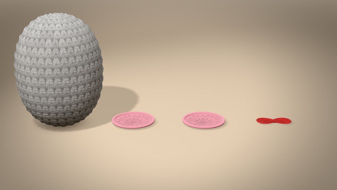 Little Christmas Mouse in 3D: every piece