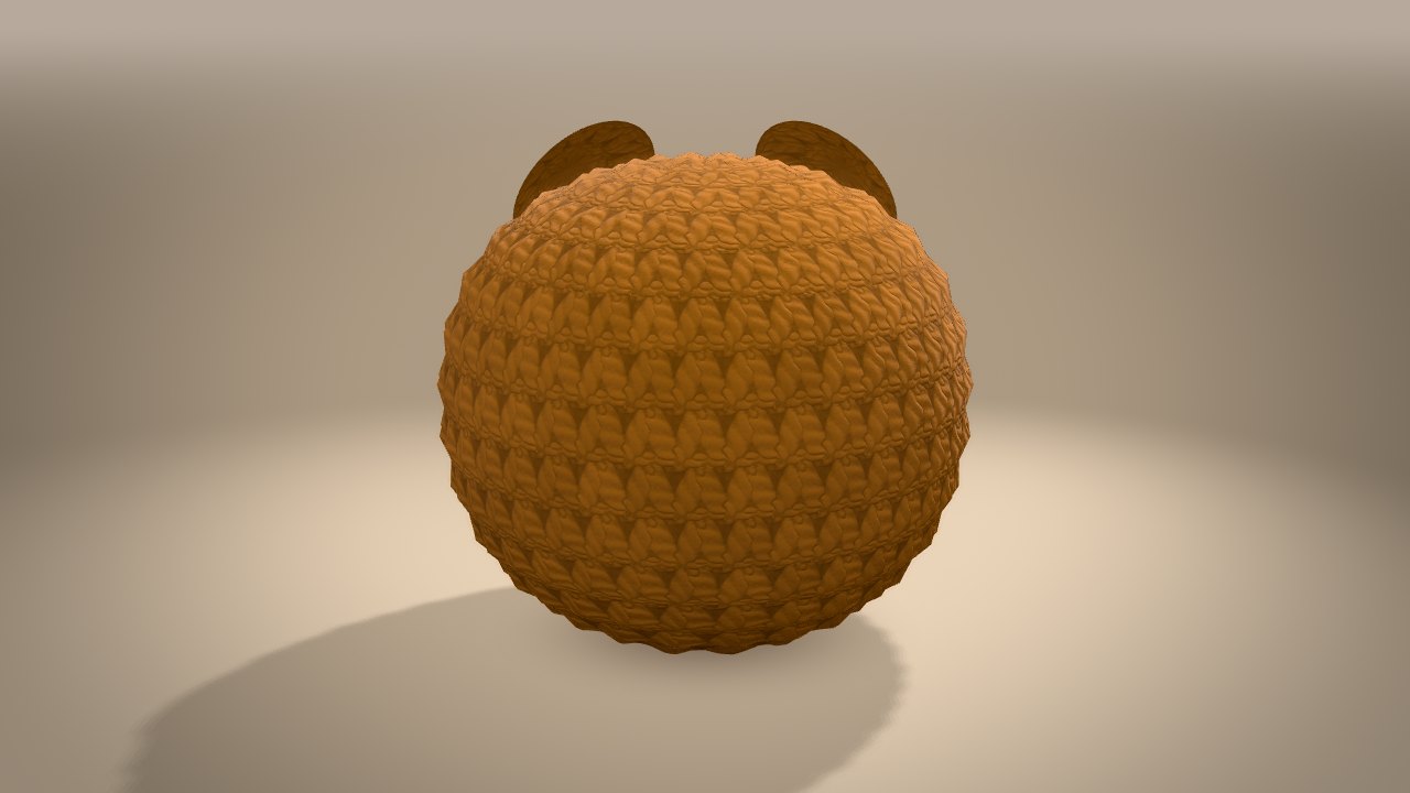 Little Christmas Otter in 3D: from the back