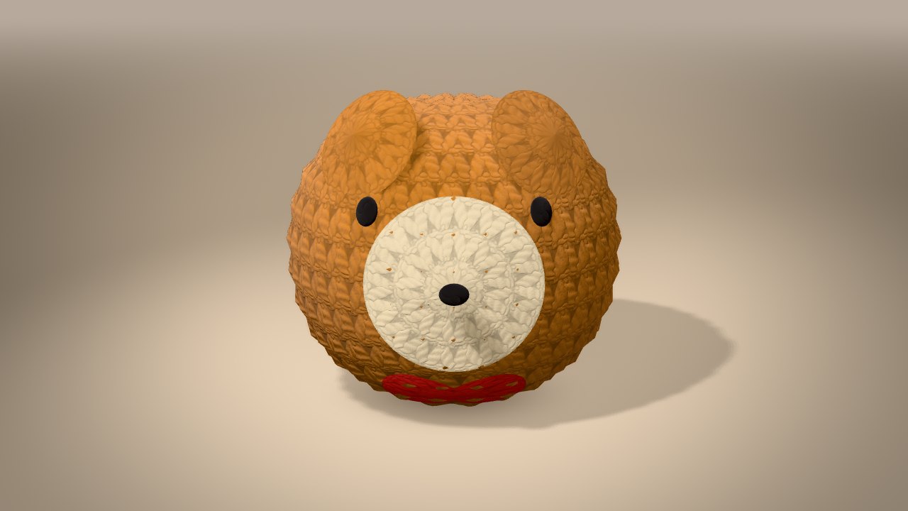 Little Christmas Otter in 3D: finished