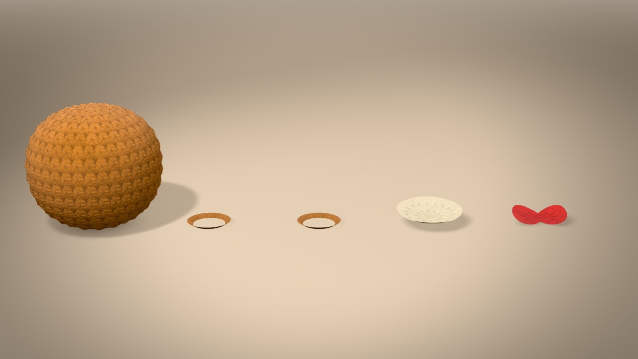Little Christmas Otter in 3D: every piece