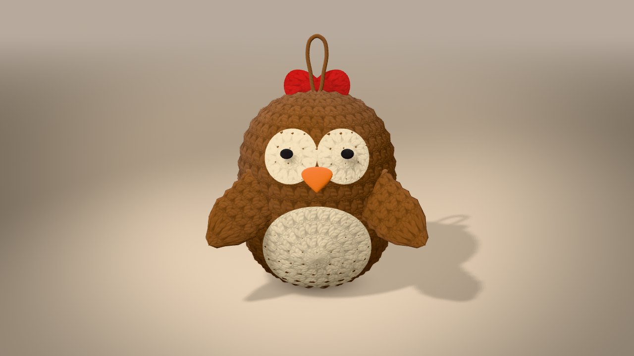 Little Christmas Owl in 3D