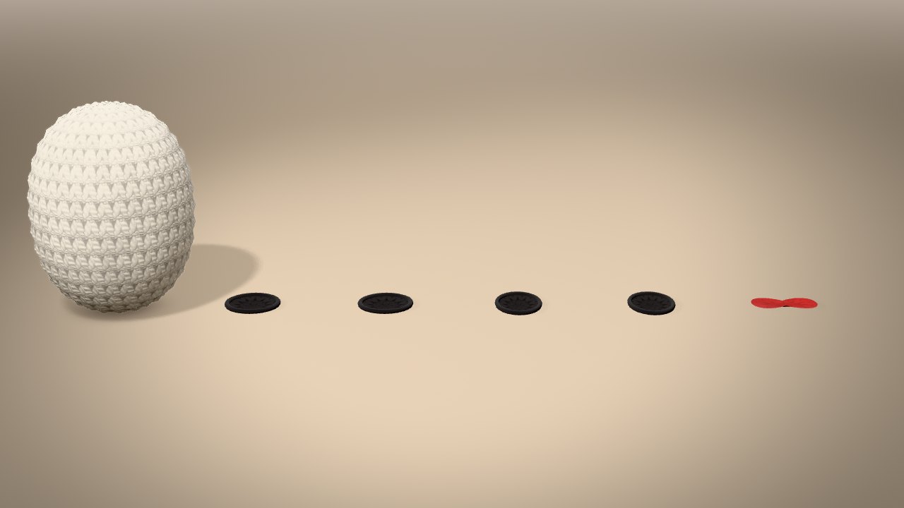 Little Christmas Panda in 3D: every piece