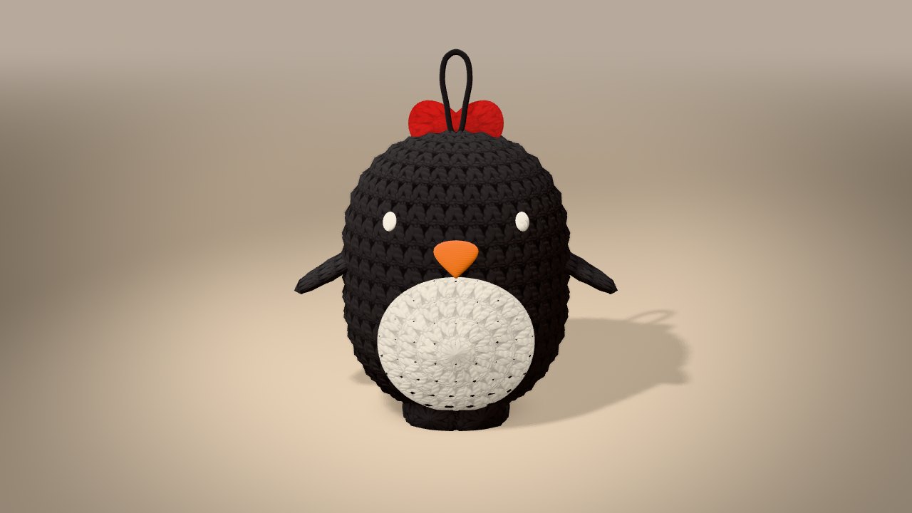 Little Christmas Penguin in 3D