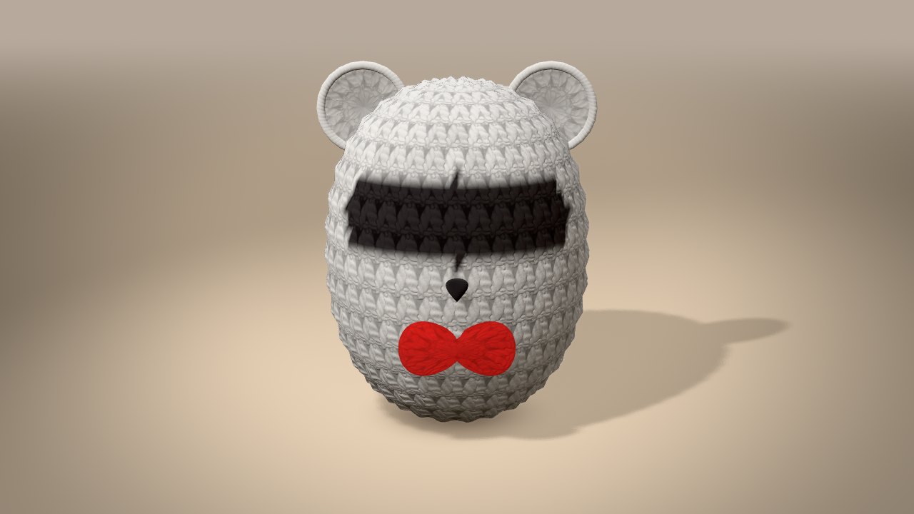 Little Christmas Raccoon in 3D: finished
