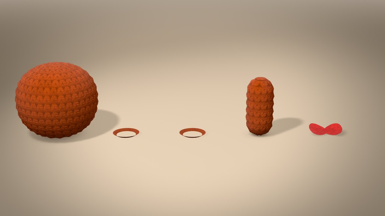 Little Christmas Squirrel in 3D: every piece