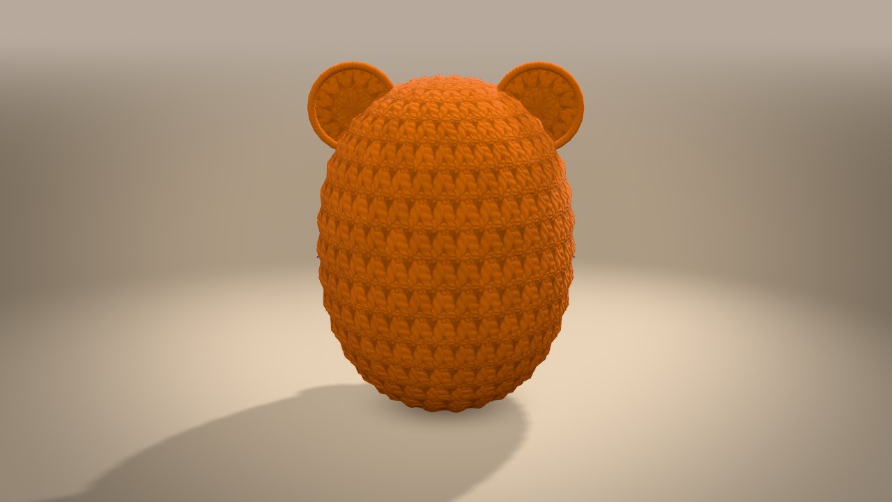 Little Christmas Tiger in 3D: from the back