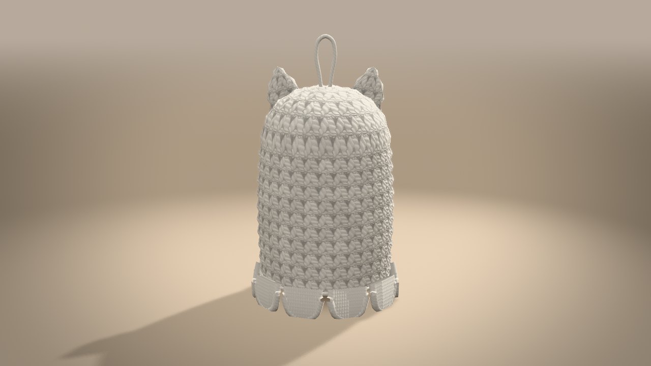 Little Ghost Cat in 3D: from the back