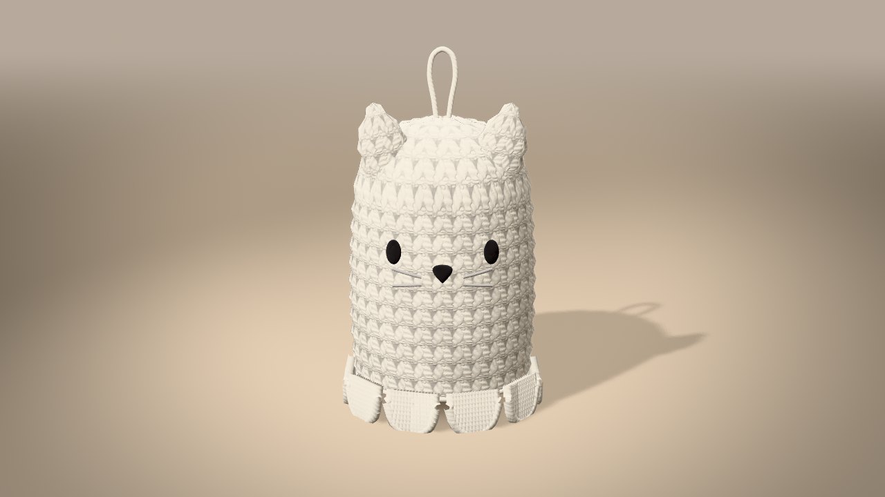 Little Ghost Cat in 3D: finished