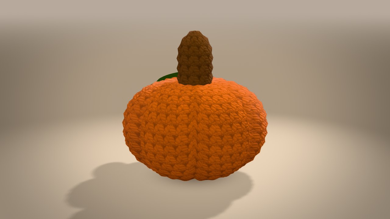 Little Harvest Pumpkin in 3D: from the back