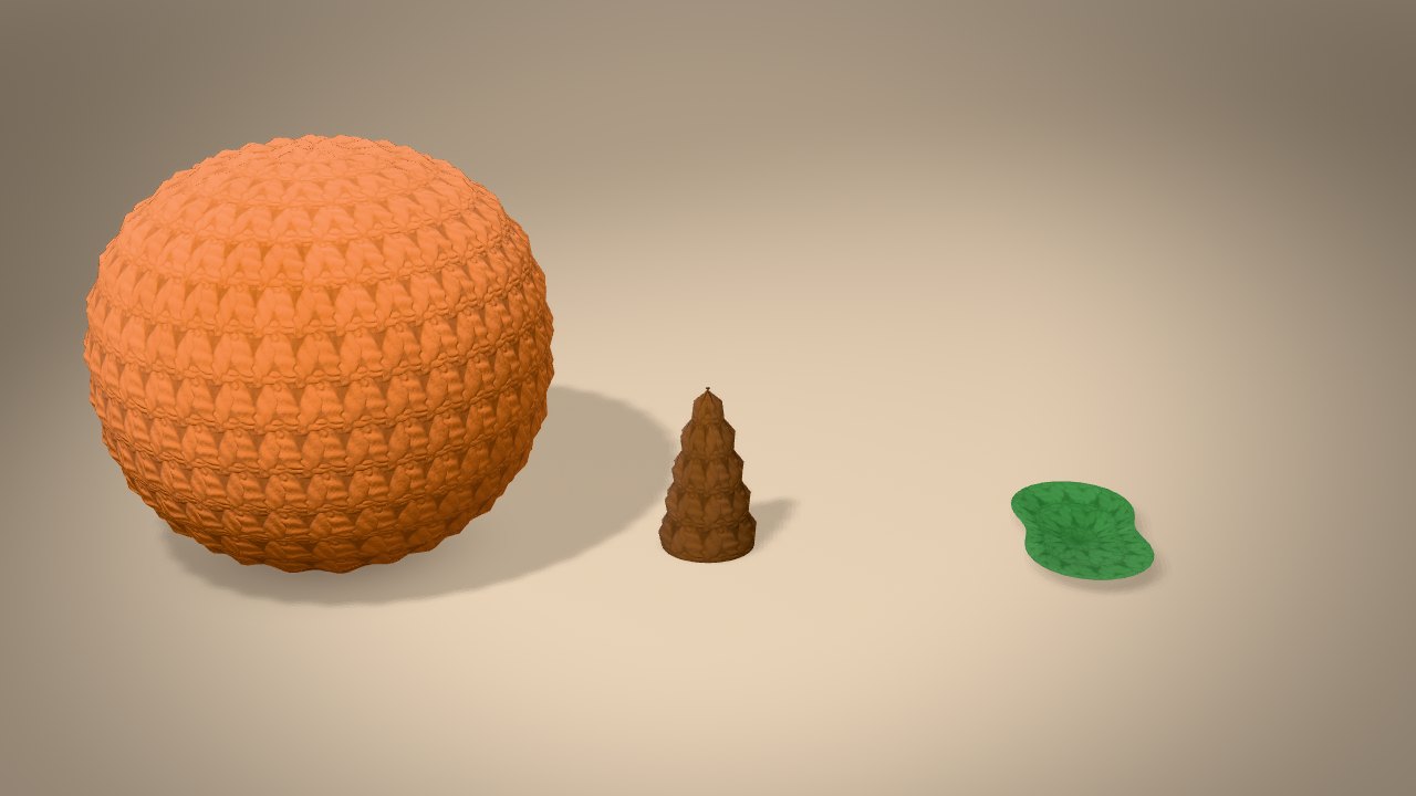 Little Peach in 3D: every piece