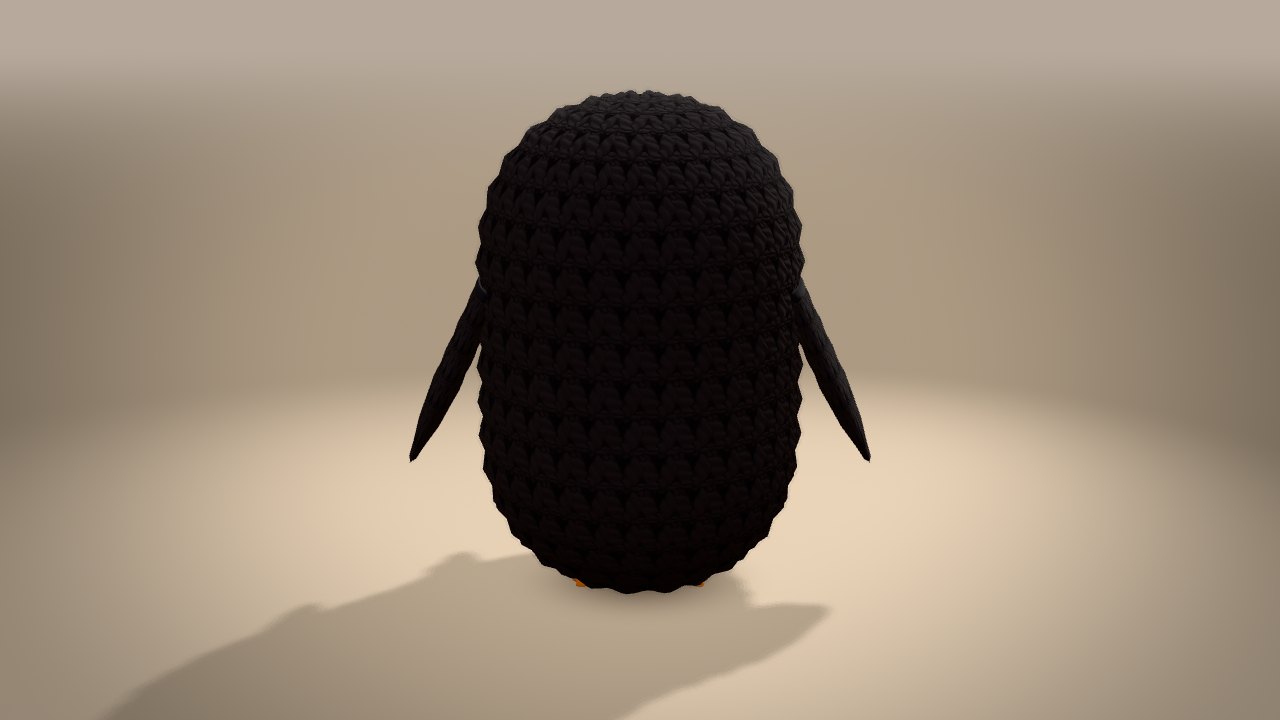 Little Penguin in 3D: from the back