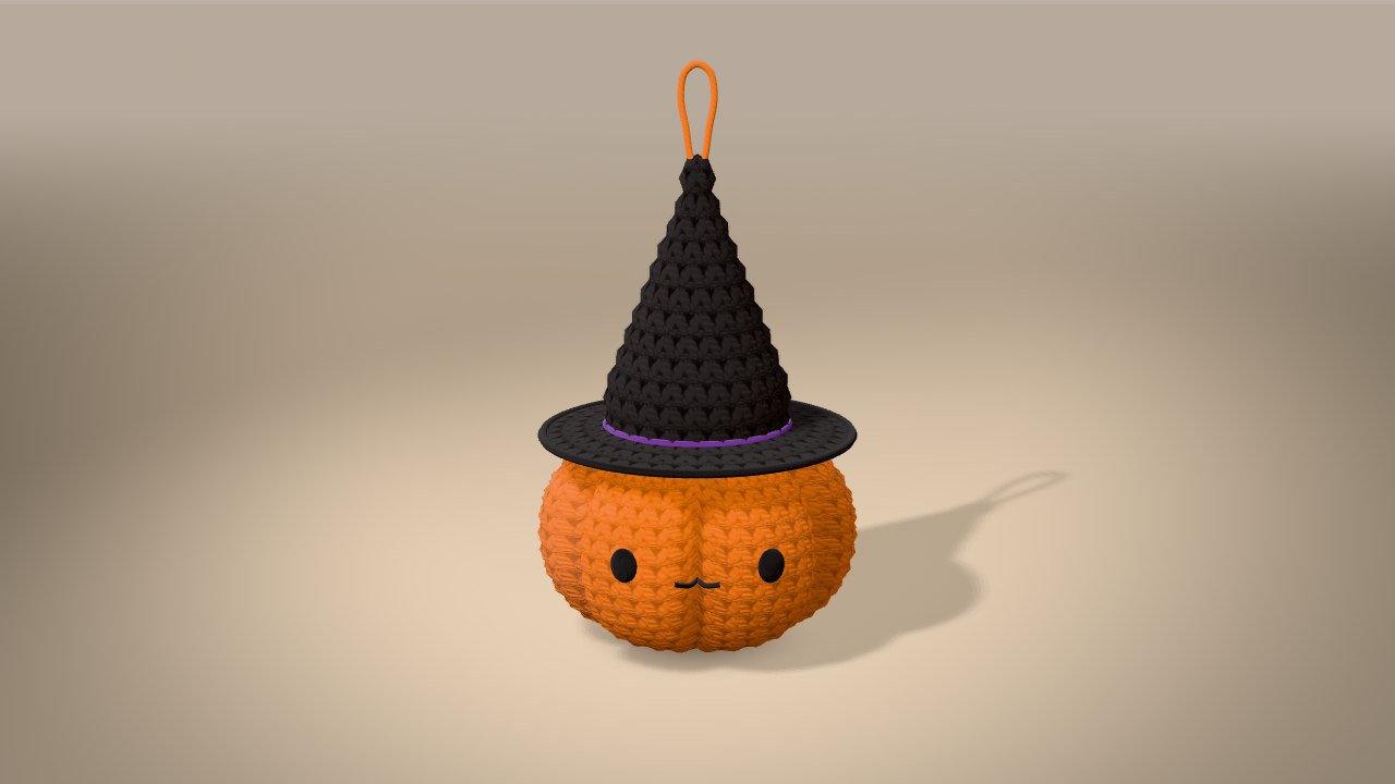 Little Witch Pumpkin in 3D: finished