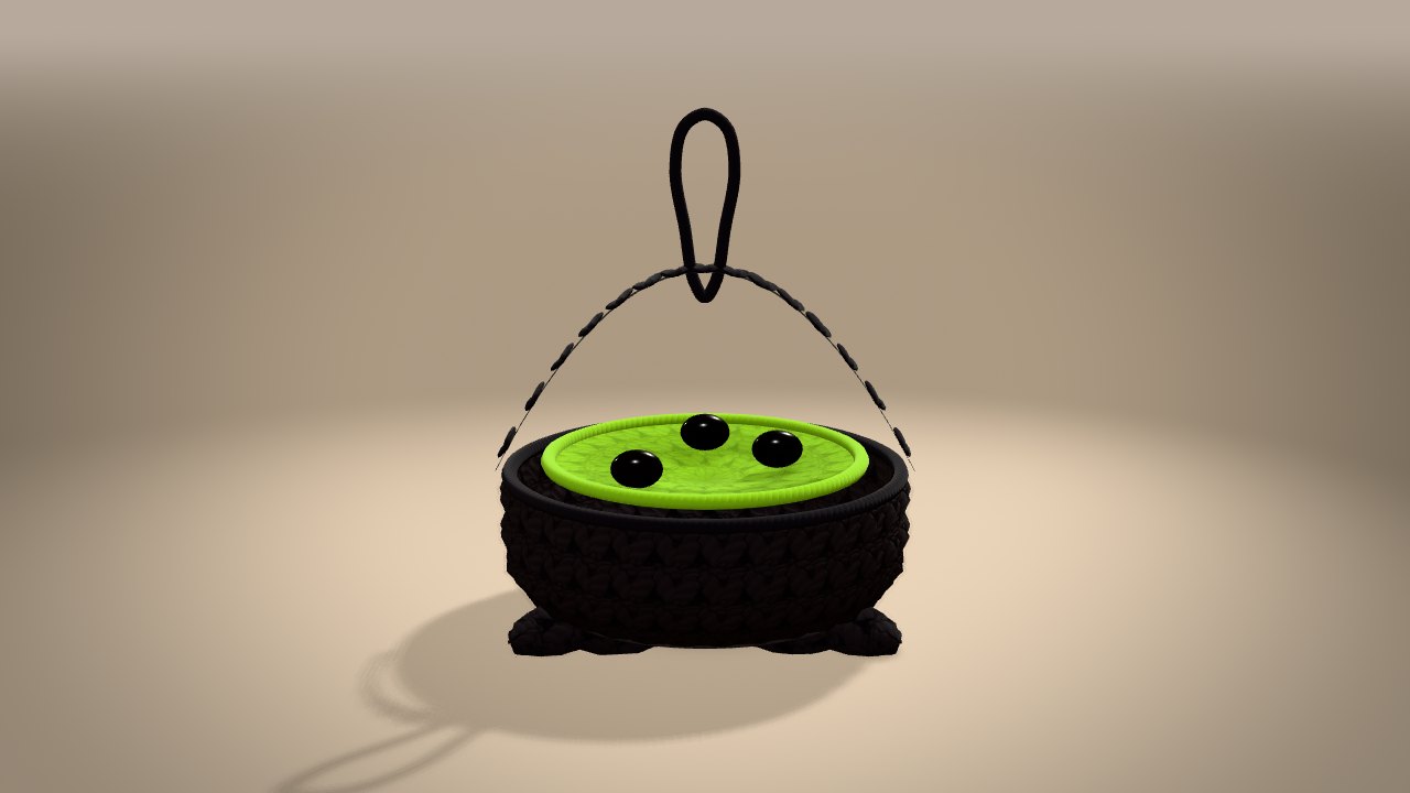 Mini Cauldron in 3D: from the back