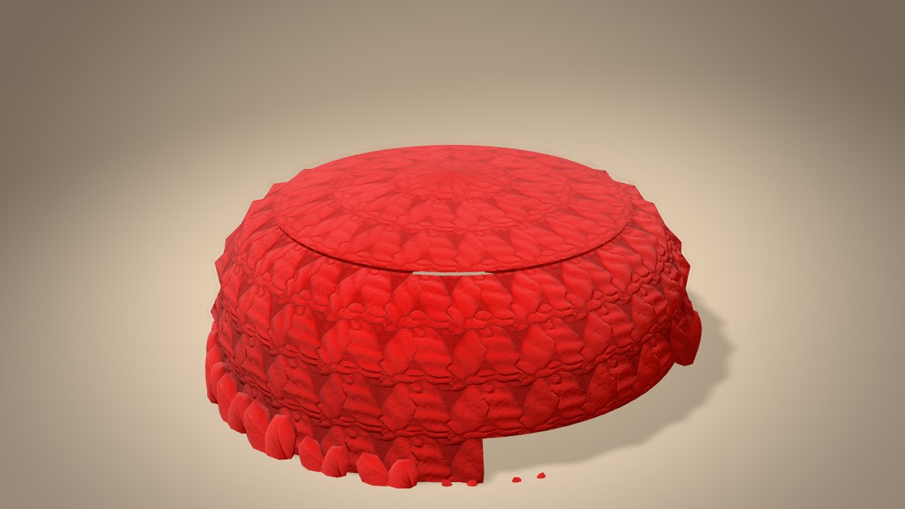 Mini Christmas Bell in 3D: halfway