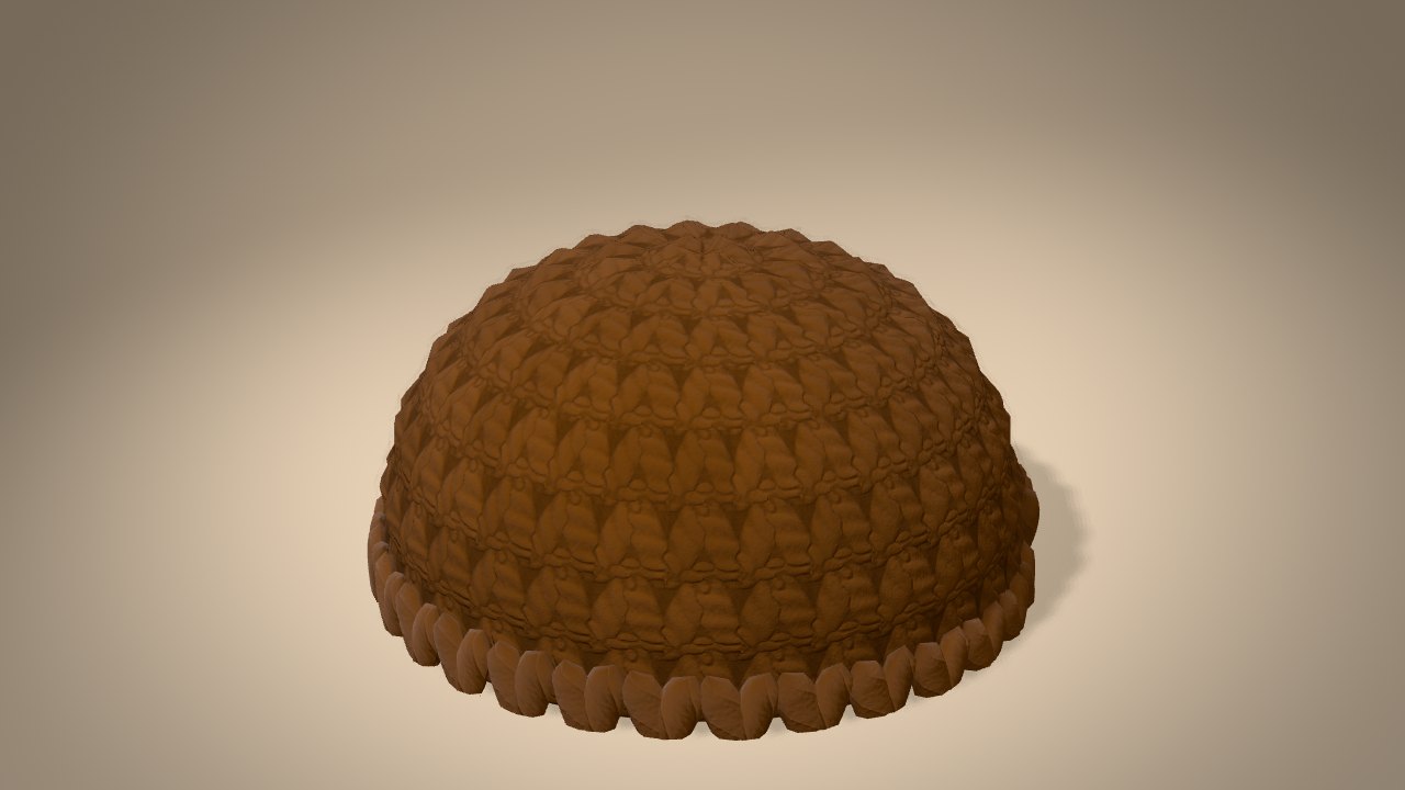 Mini Christmas Pudding in 3D: halfway