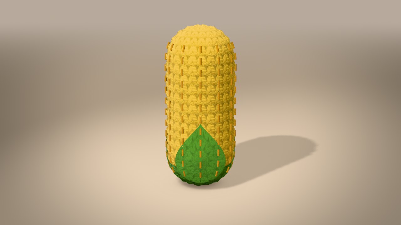 Mini Corn on the Cob in 3D: finished