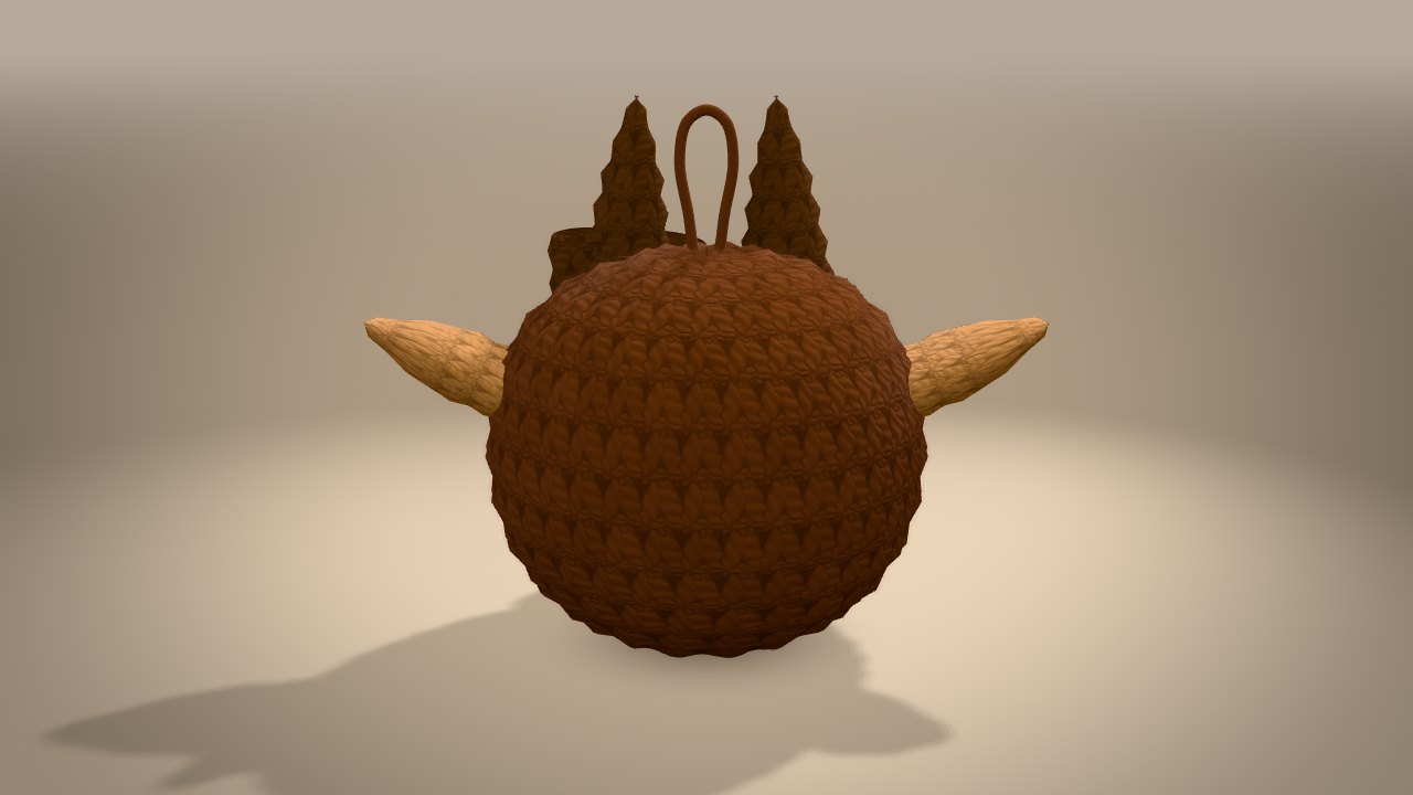 Mini Reindeer in 3D: from the back