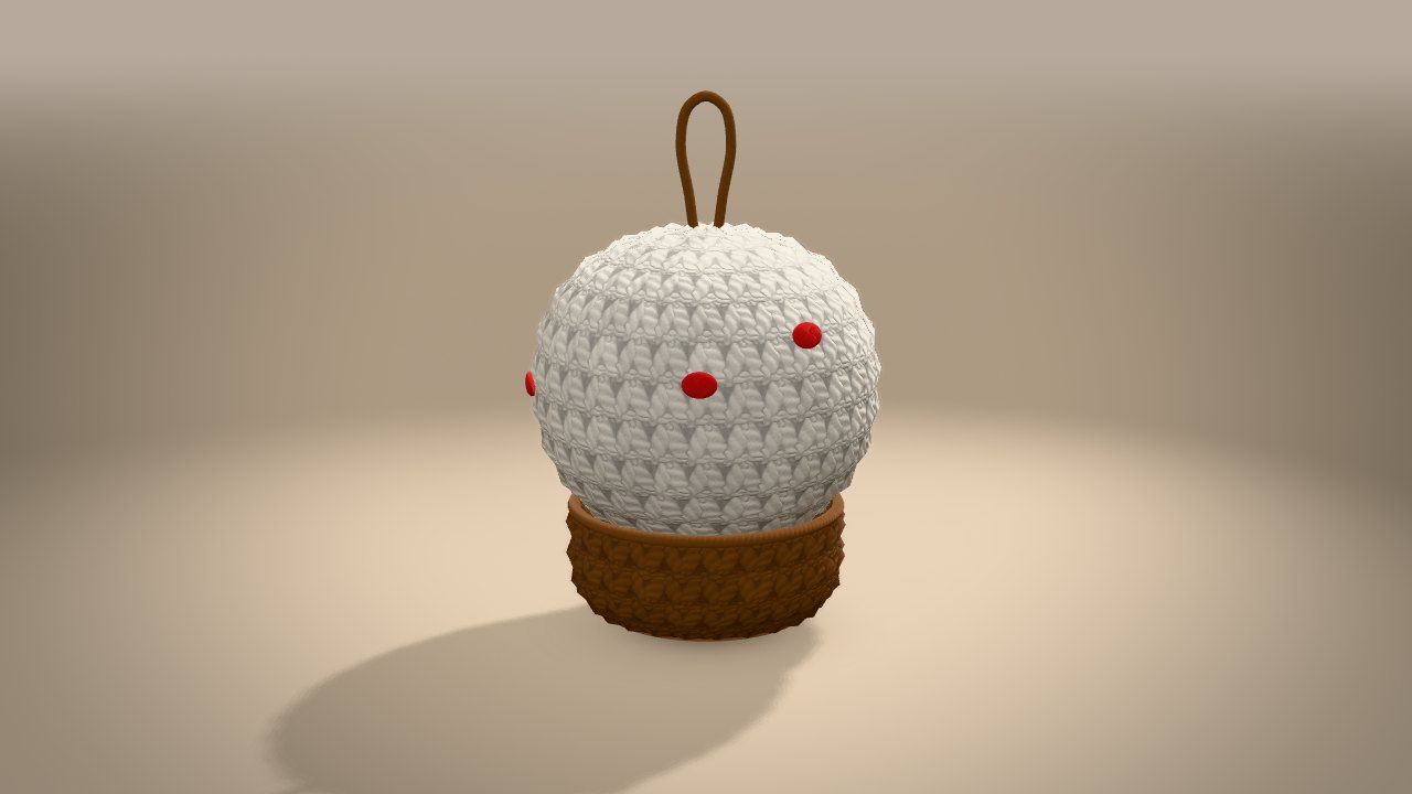 Mini Snow Globe in 3D: from the back
