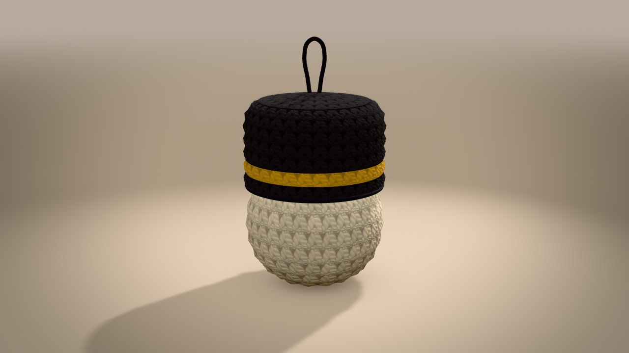 Mini Toy Soldier Ornament in 3D: from the back