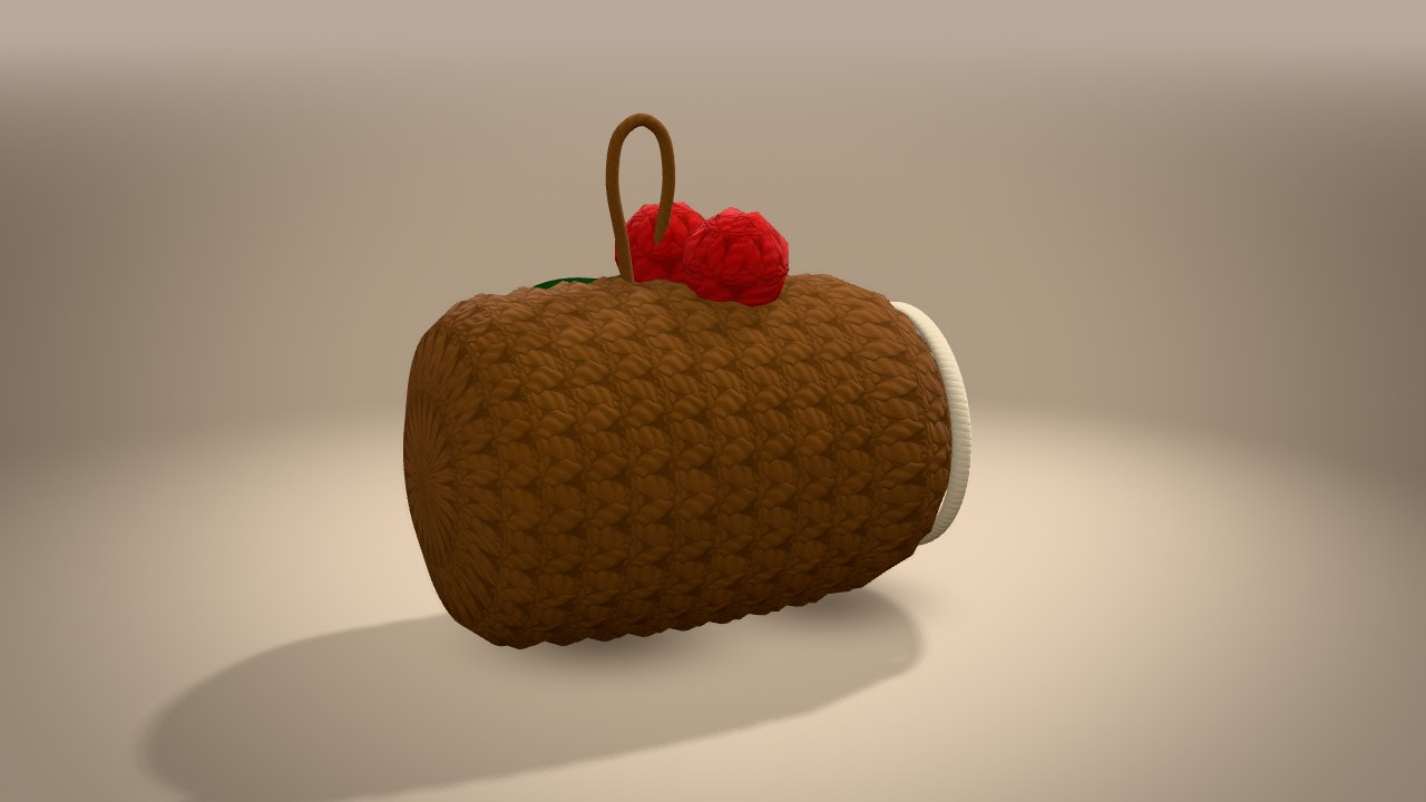 Mini Yule Log in 3D: from the back