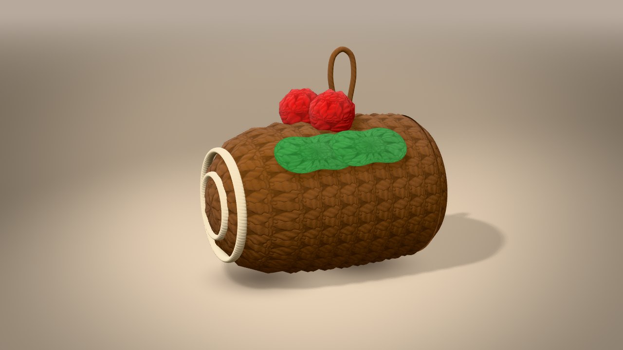 Mini Yule Log in 3D
