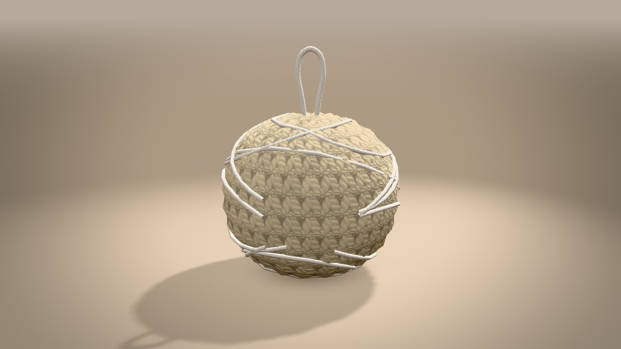 Mummy Ornament in 3D: from the back