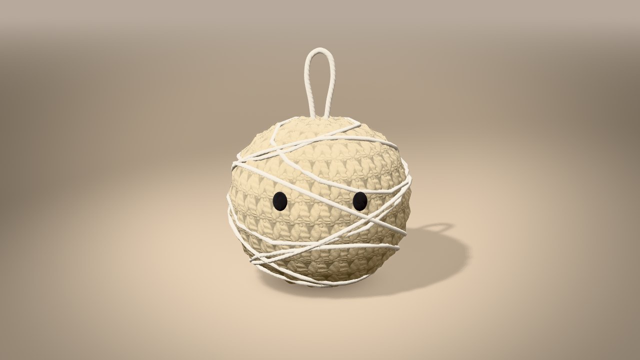 Mummy Ornament in 3D: finished