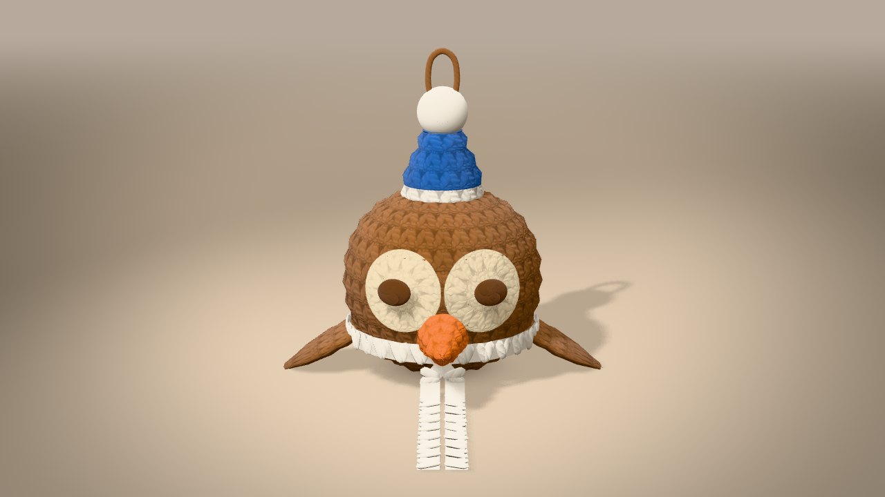 Owl in a Hat in 3D: finished