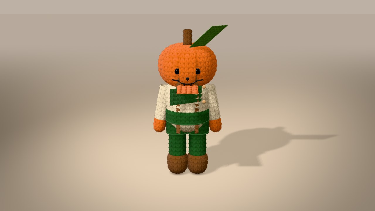 Pumpkin Man Plushy in 3D: finished