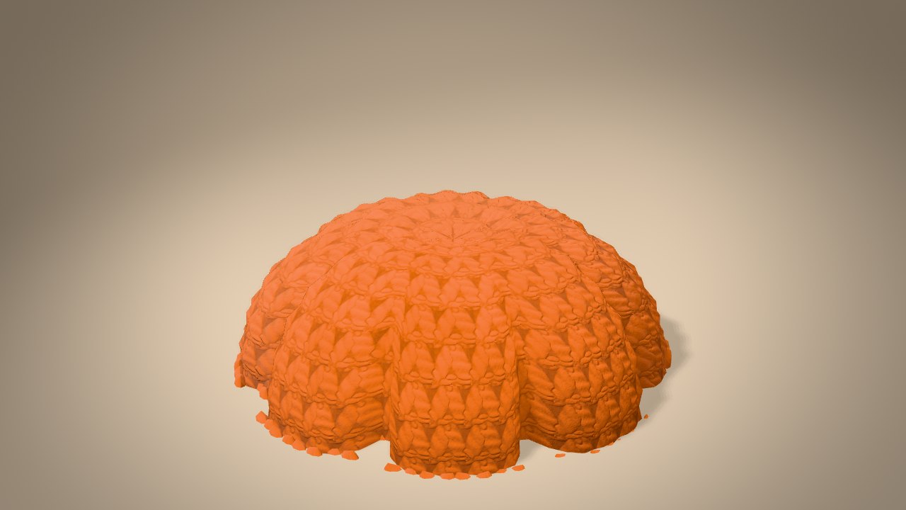 Pumpkin Man Plushy in 3D: halfway