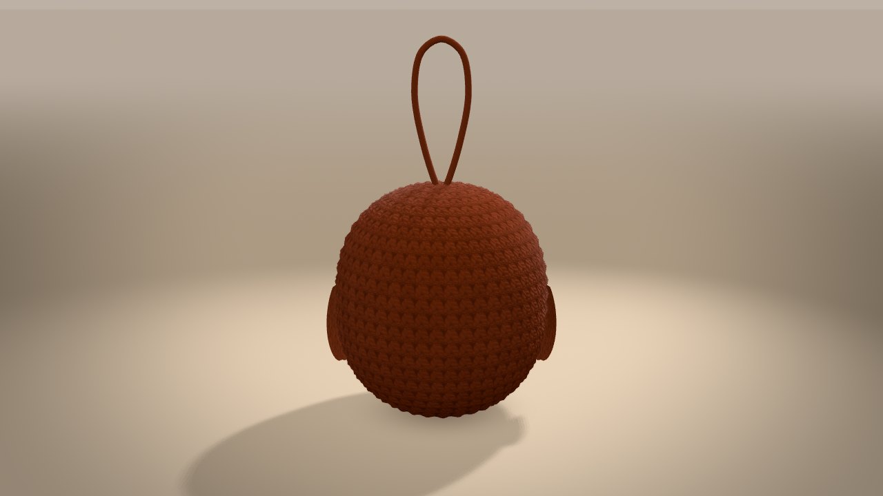 Robin Ornament in 3D: from the back