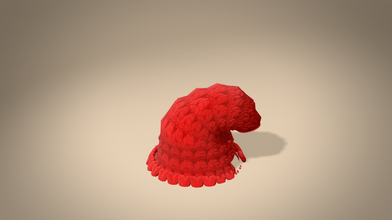 Santa Ornament in 3D: halfway