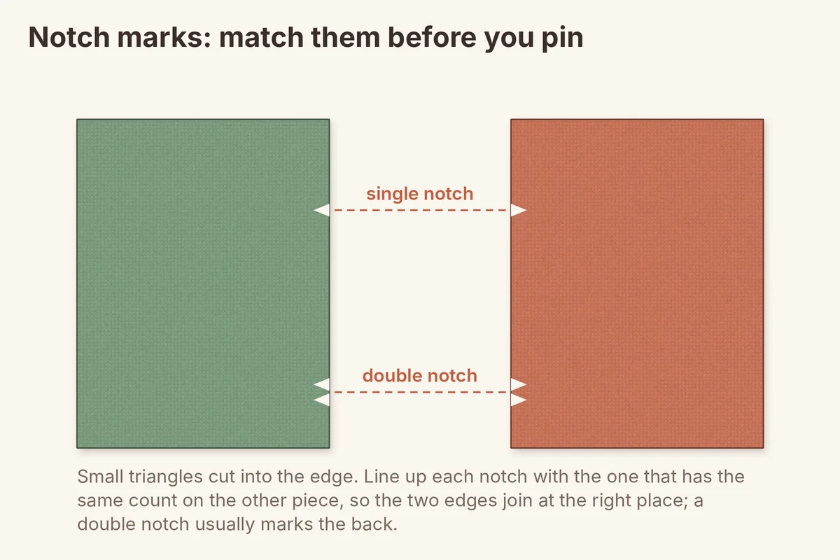 Notch marks: diagram