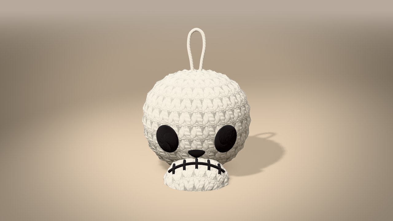 Skull Ornament in 3D: finished