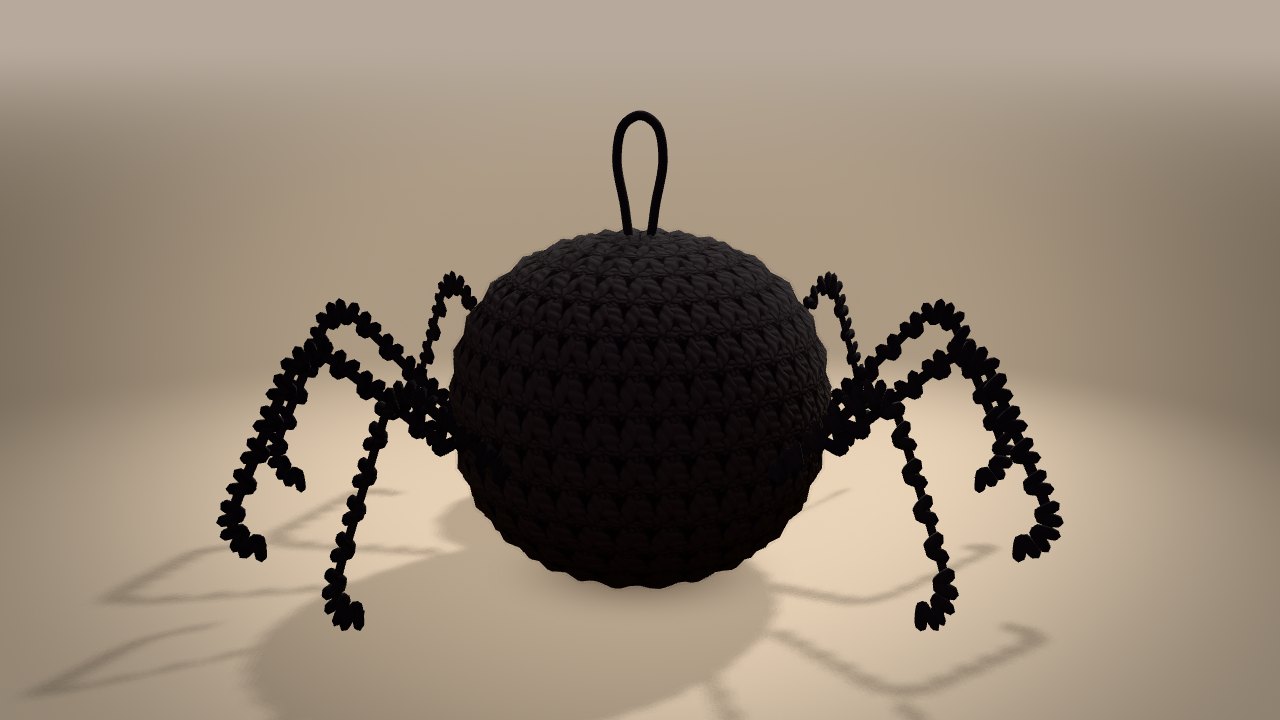 Spider Ornament in 3D: from the back