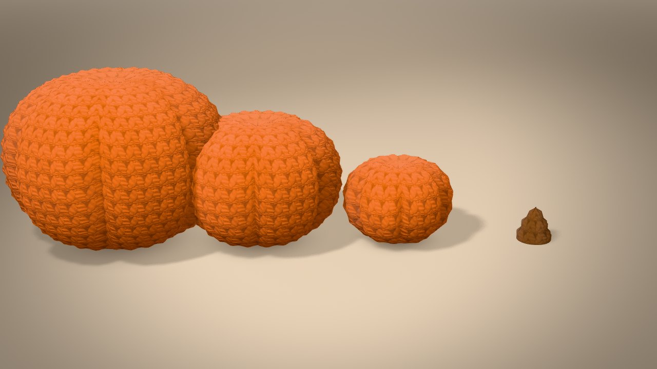 Stacking Pumpkins in 3D: every piece