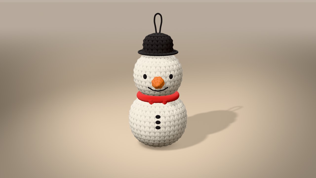 Tiny Snowman: crochet kit idea