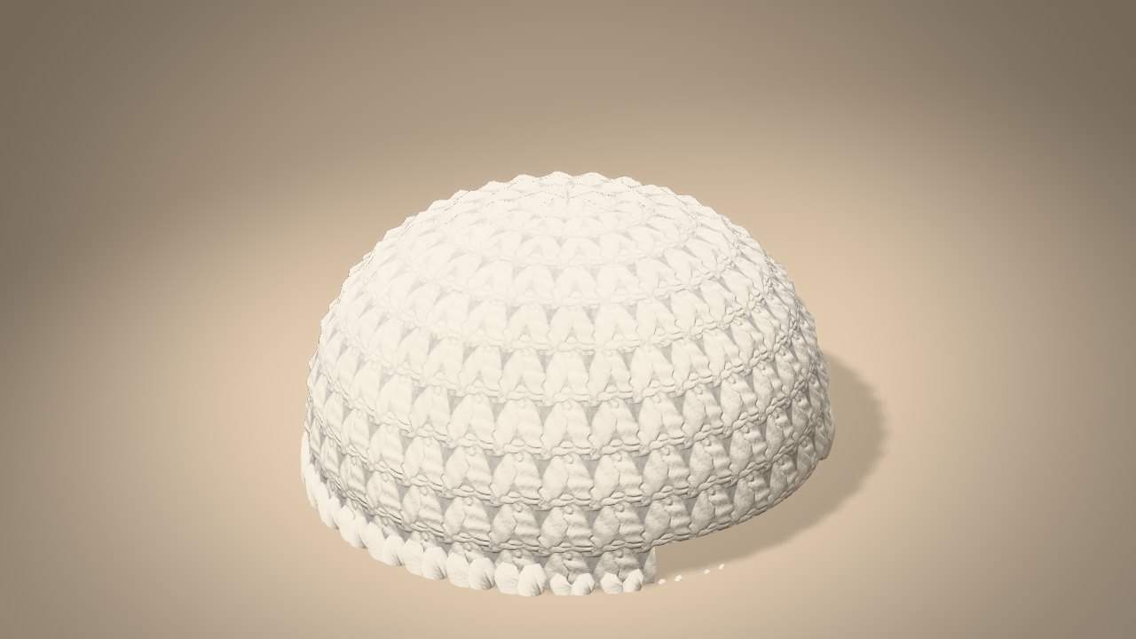 Tiny Snowman Ornament in 3D: halfway