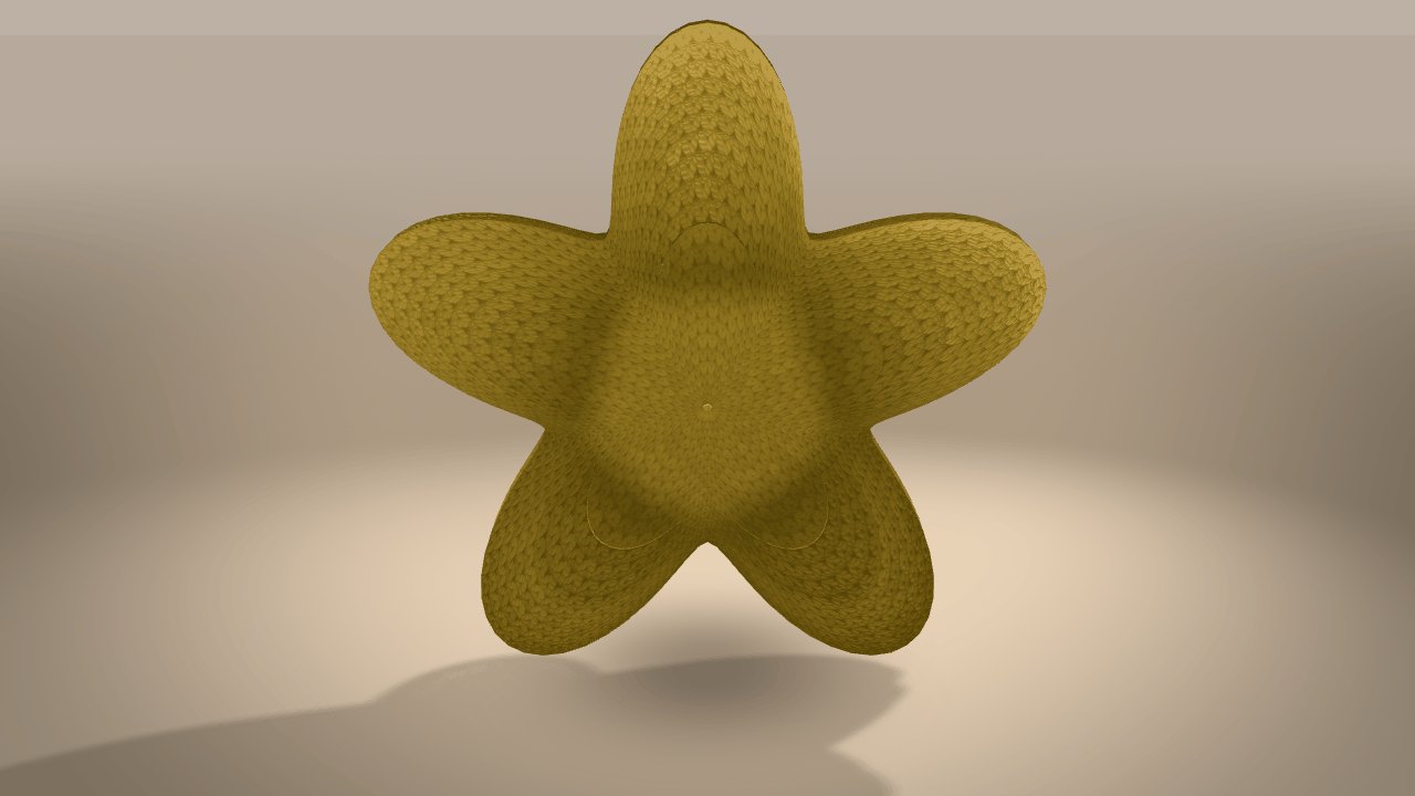 Wishing Star Amigurumi in 3D: from the back